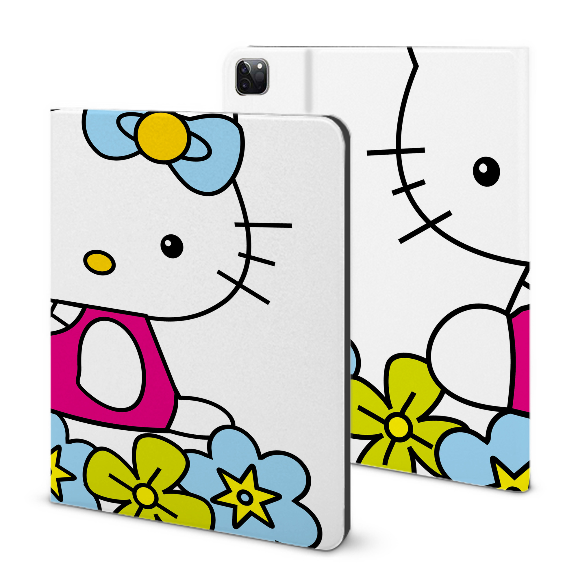 （画像用） Hello Kitty ハローキティ IPad ケース ブック型 PUレザー TPU 耐衝撃 軽量 薄型 ペン収納なし 全面保護 IPad 各モデル対応